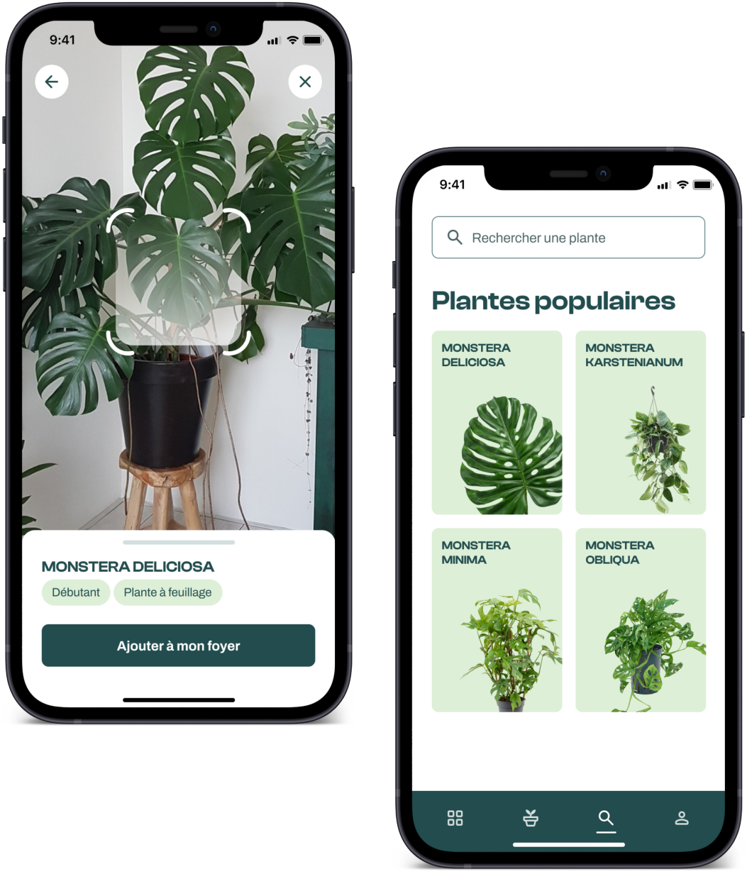 Interfaces de l'application Terry.